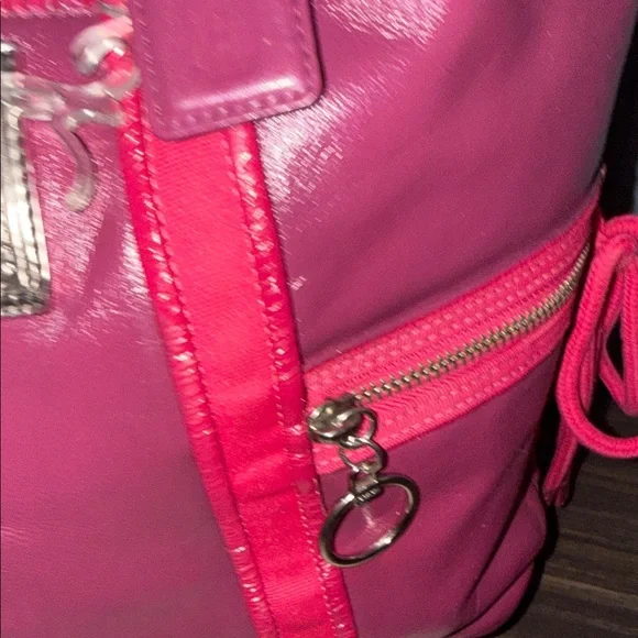 COACH POPPY Pink Leather SHOULDER CROSS BODY Bag AND DUST BAG - Picture 7 of 15